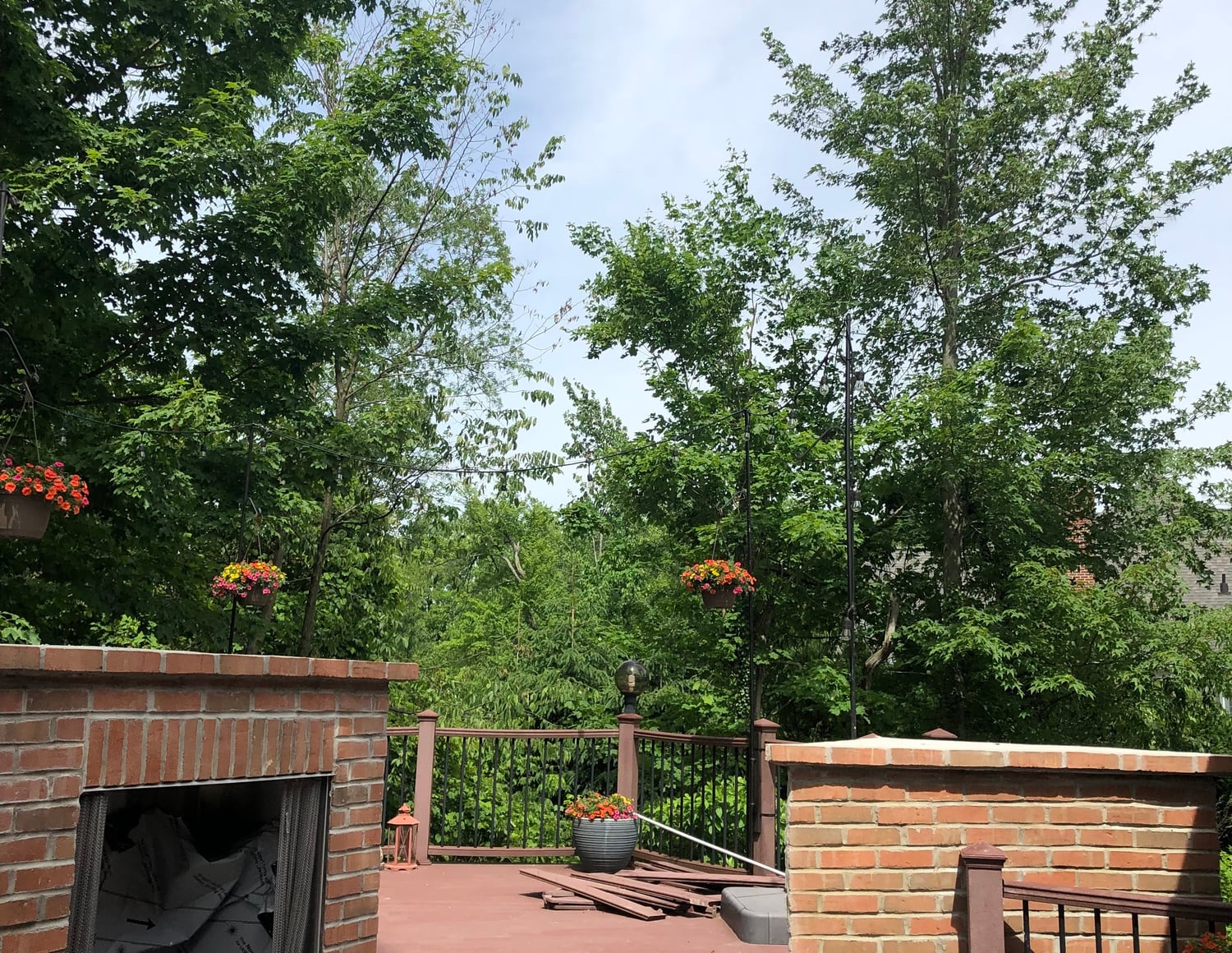 Brick chimney and hardscape by Mason One, Rocky River OH