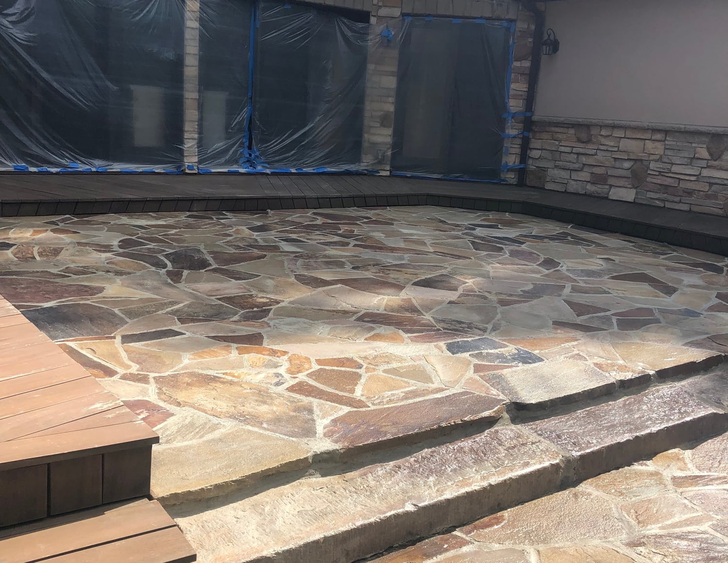 Flagstone patio and steps by Mason One, Rocky River OH